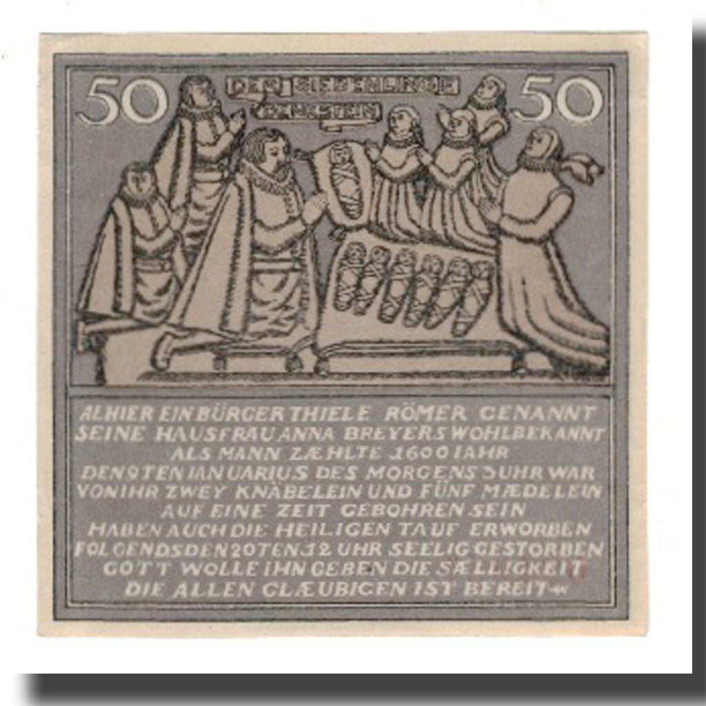 Biljet, Duitsland, Hameln Stadt, 50 Pfennig, personnage, 1921, 1921-06-01, SUP