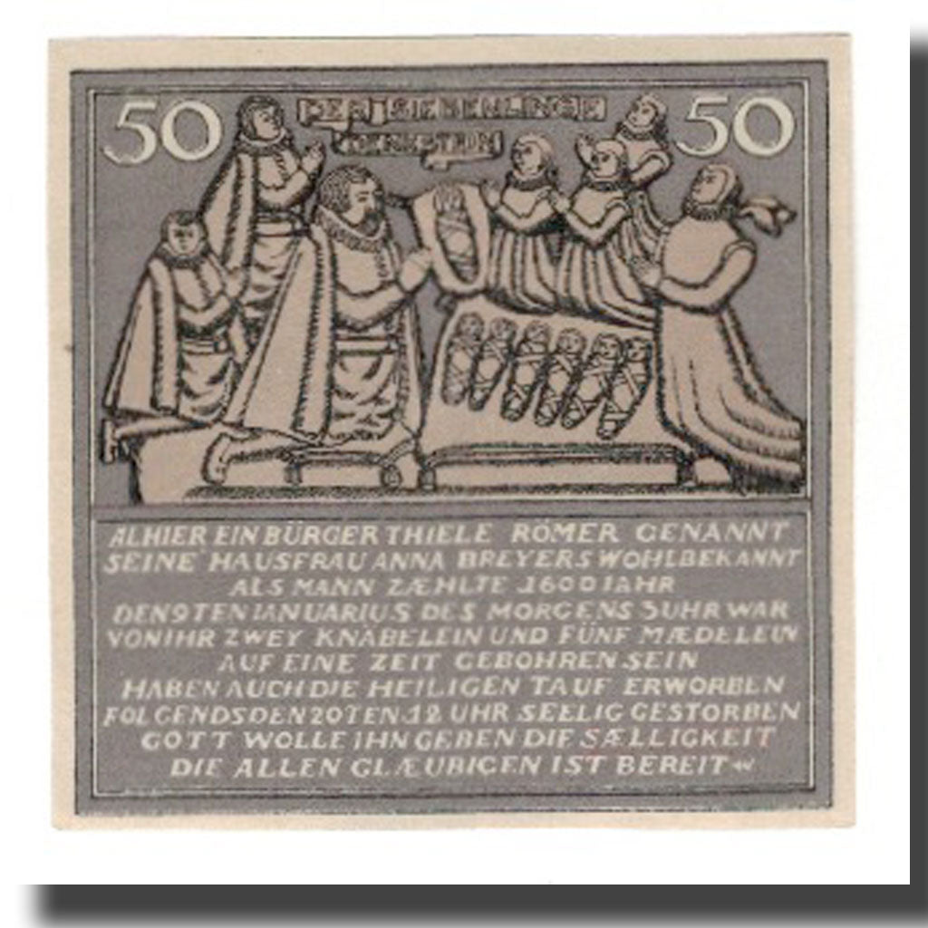 Banconote, Germania, Hameln Stadt, 50 Pfennig, personnage 2, 1921, 1921-06-01