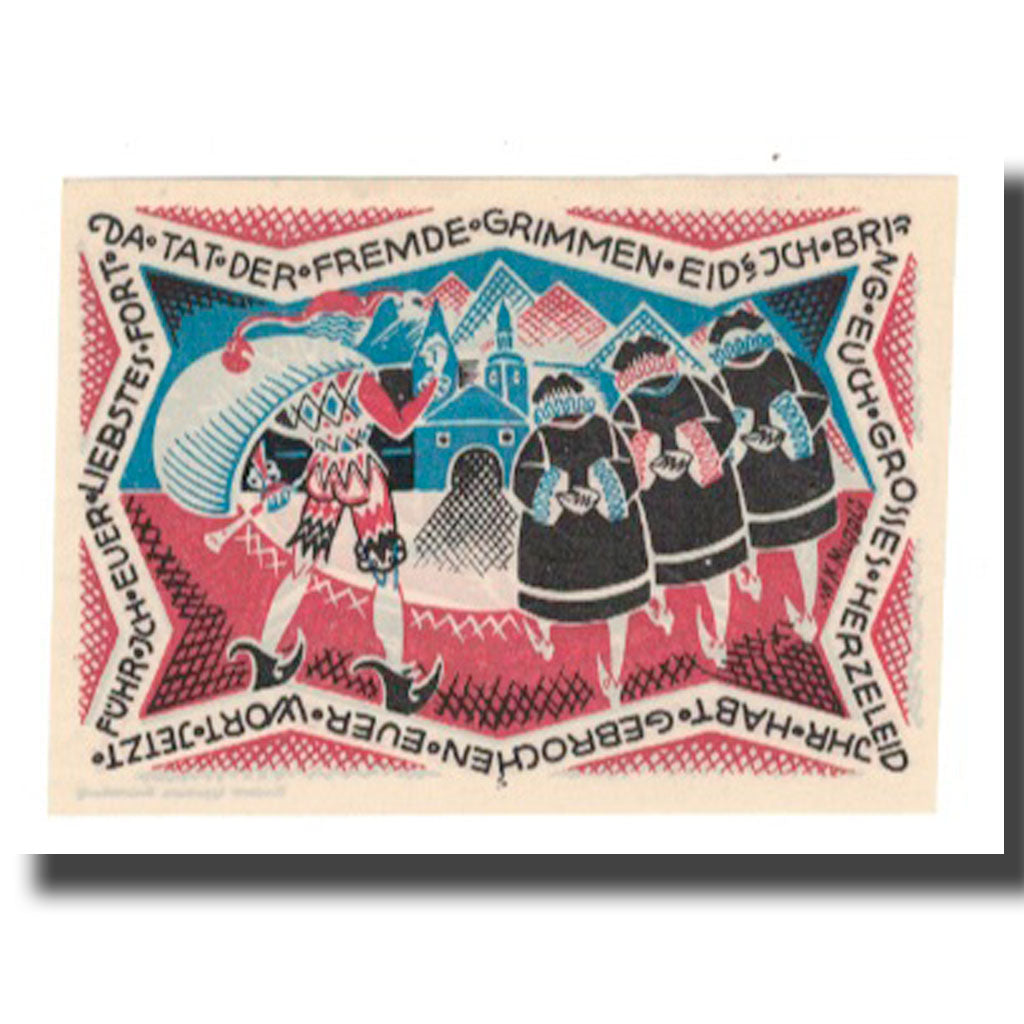 Banconote, Germania, Hameln Stadt, 50 Pfennig, personnage, 1921, 1921-09-01