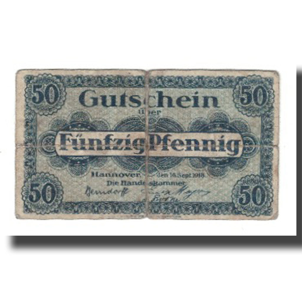 Biljet, Duitsland, Hannover Handelskammer, 50 Pfennig, Texte, 1919, 1919-06-01