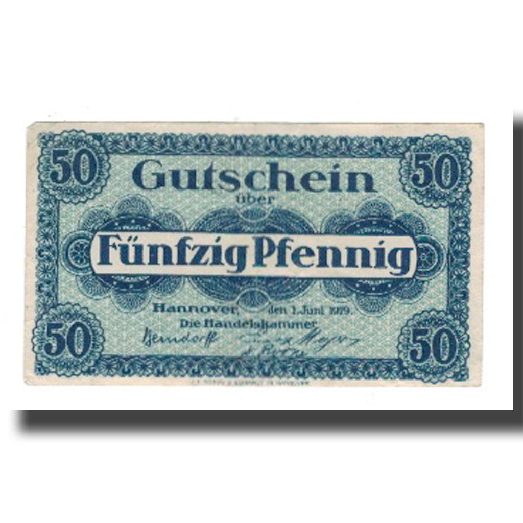 Biljet, Duitsland, Hannover Handelskammer, 50 Pfennig, Texte  5, 1919