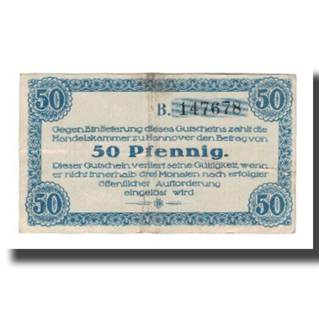 Banknote, Germany, Hannover Handelskammer, 50 Pfennig, Texte 6, 1919