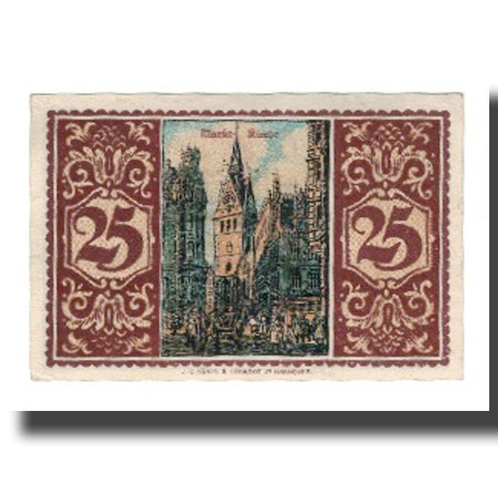 Banknote, Germany, Hannover Handelskammer, 25 Pfennig, rue 3, 1921, 1921-07-01