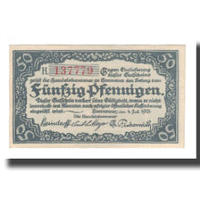 Banknote, Germany, Hannover Handelskammer, 50 Pfennig, village, 1921