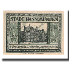Nota, Alemanha, Hann. Münden Stadt, 75 Pfennig, personnage, 1922, AU(55-58)