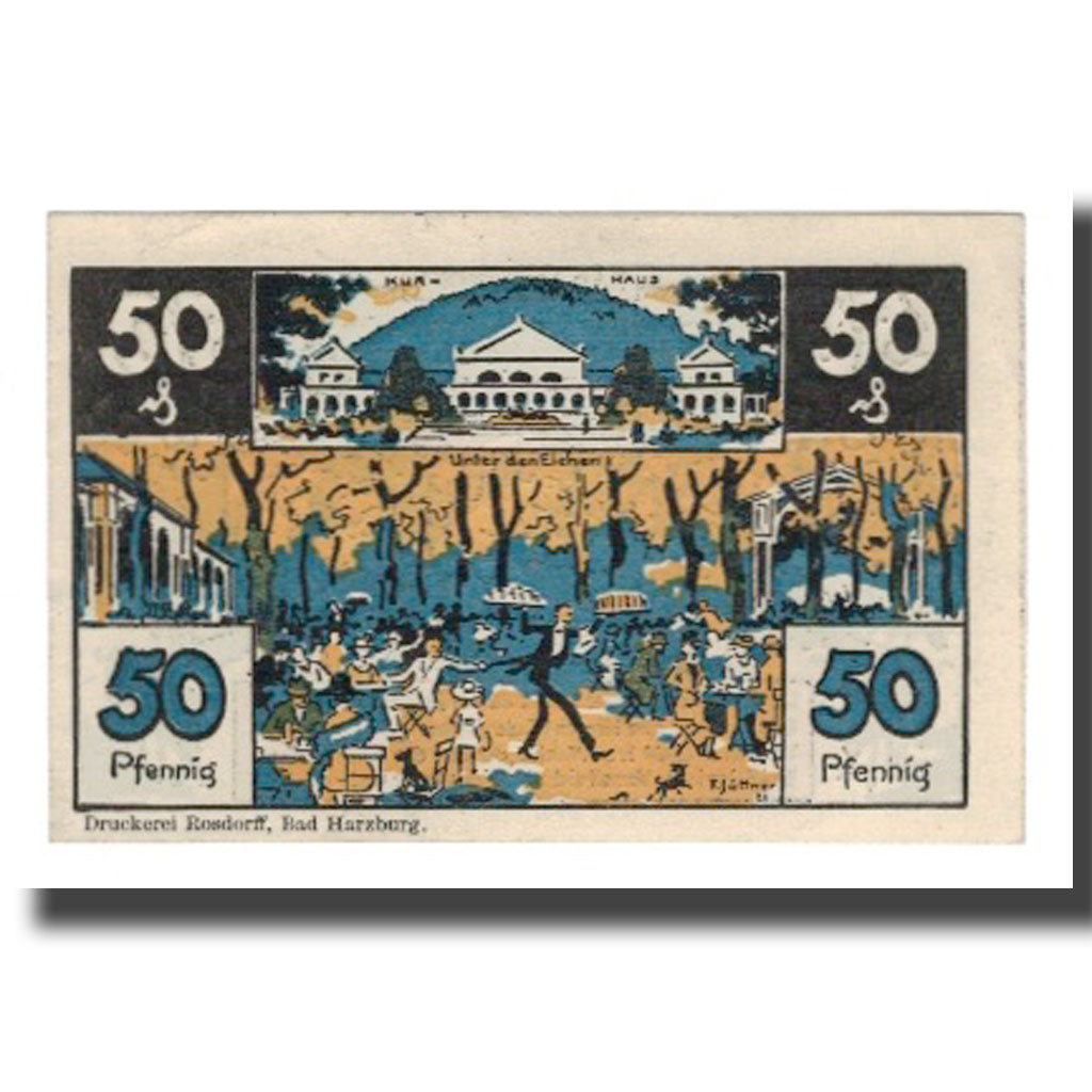 Banconote, Germania, Harzburg, Bad Stadt, 50 Pfennig, personnage 5, 1922