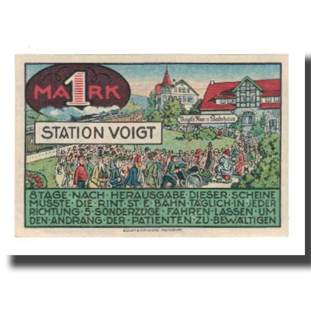 Banconote, Germania, Heessen bei Eilsen Gemeinde, 1 Mark, personnage, 1921