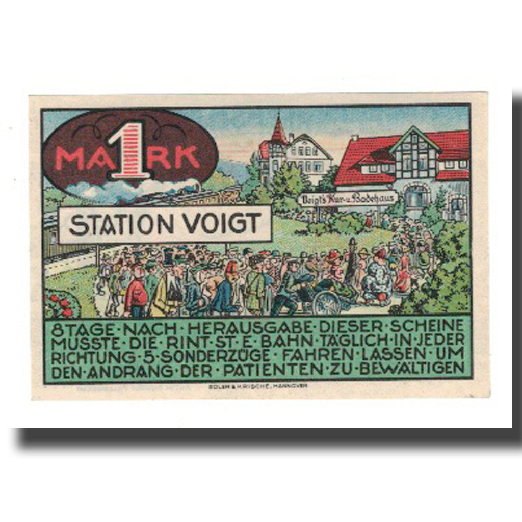 Banknote, Germany, Heessen bei Eilsen Gemeinde, 1 Mark, personnage 1, 1921