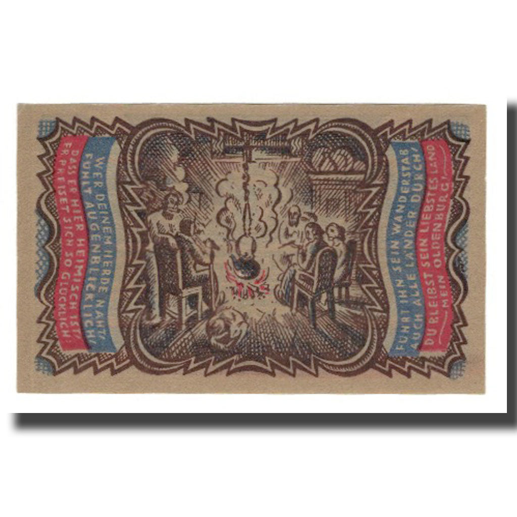 Banconote, Germania, Oldenburg i.O. Handelskammer, 50 Pfennig, personnage 1