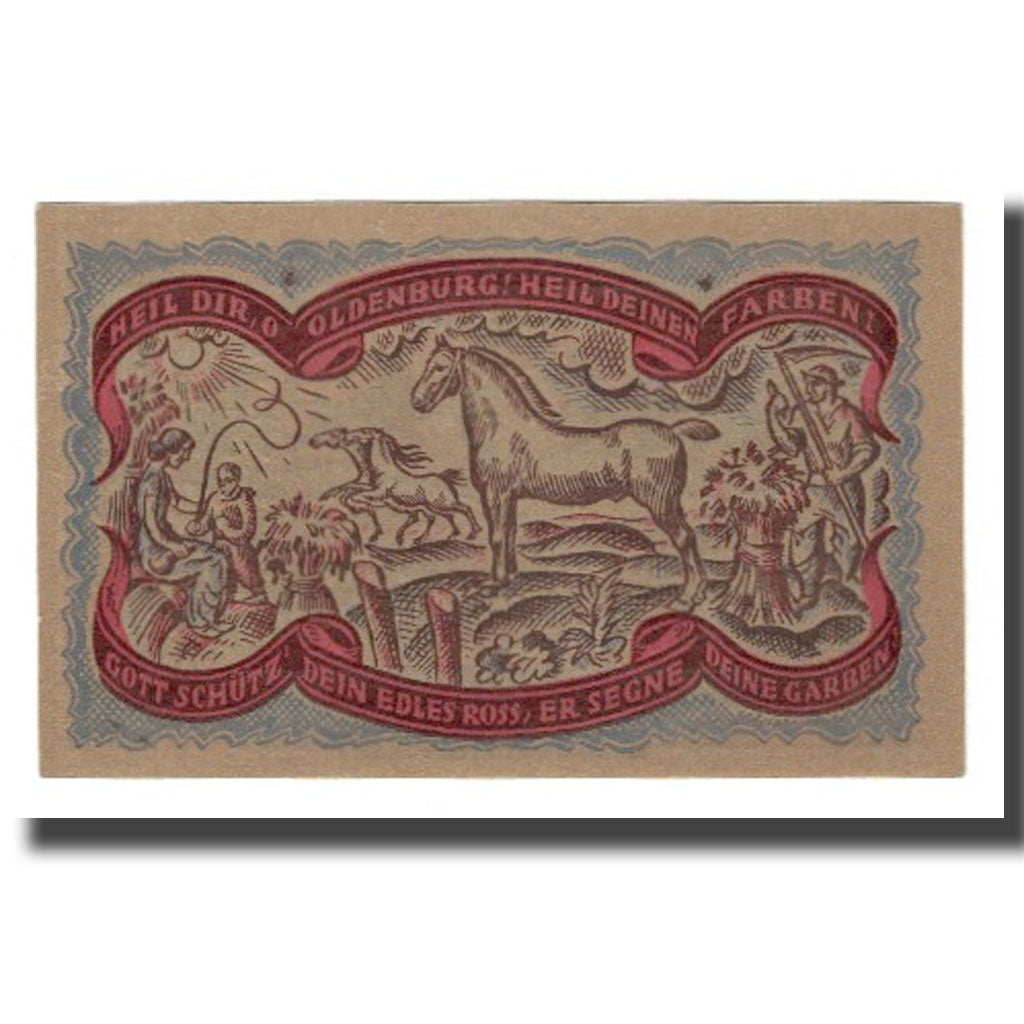 Banconote, Germania, Oldenburg i.O. Handelskammer, 50 Pfennig, cheval, 1921