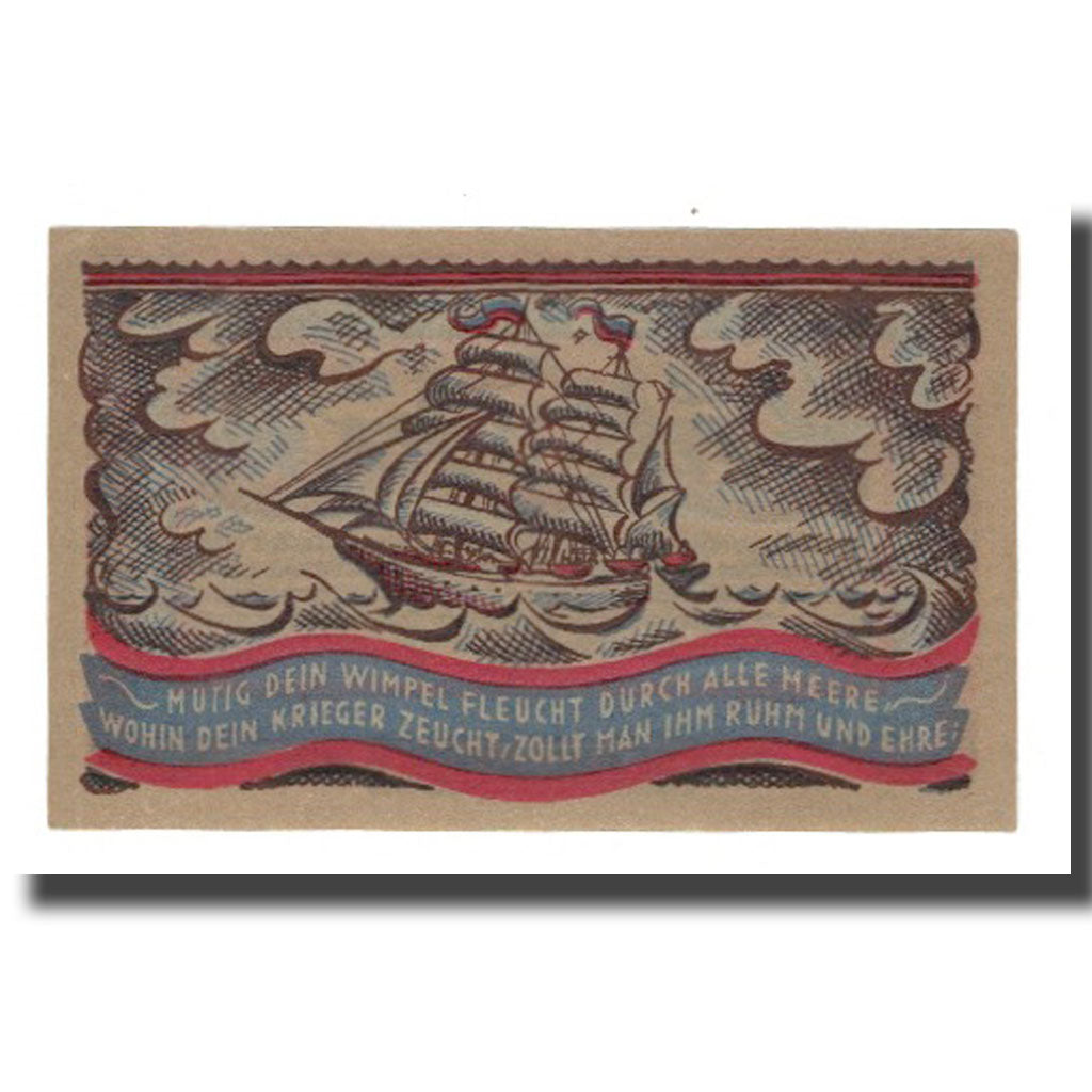 Banknote, Germany, Oldenburg i.O. Handelskammer, 50 Pfennig, navire, 1921