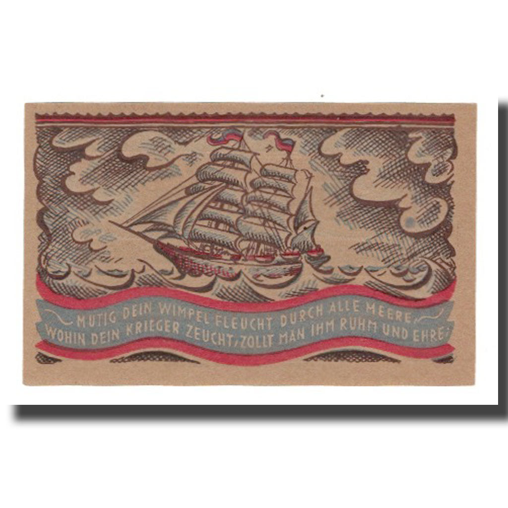 Banconote, Germania, Oldenburg i.O. Handelskammer, 50 Pfennig, Navire 3, 1921