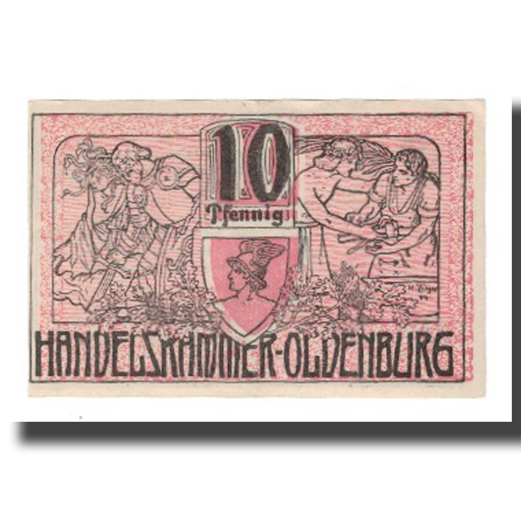 Banknote, Germany, Oldenburg Handelskammer, 10 Pfennig, Texte 4, 1918