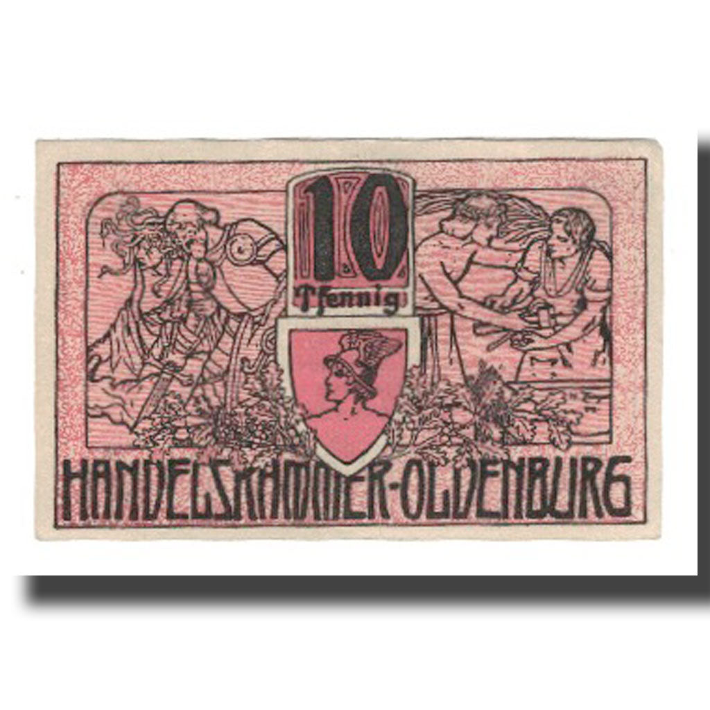 Banknote, Germany, Oldenburg Handelskammer, 10 Pfennig, Texte 2, 1918