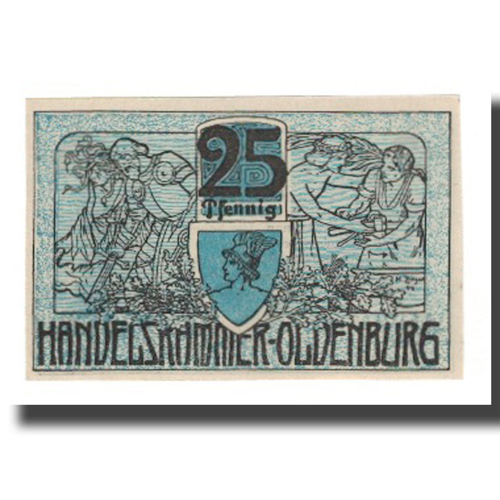 Banknote, Germany, Oldenburg Handelskammer, 25 Pfennig, Texte 2, 1918