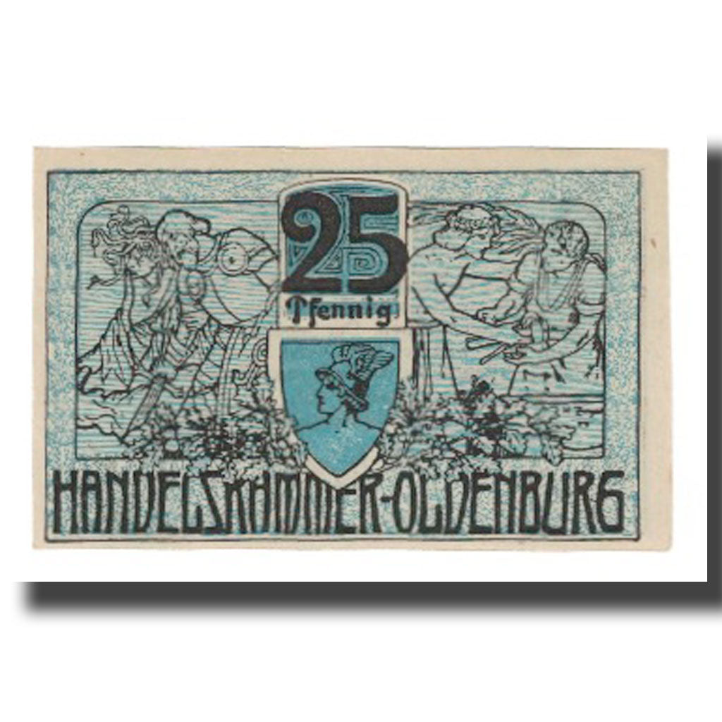 Banknote, Germany, Oldenburg Handelskammer, 25 Pfennig, Texte  5, 1918