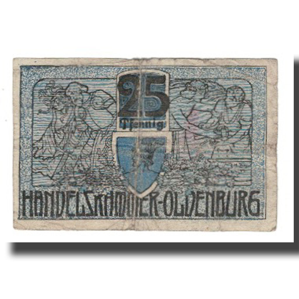Banknote, Germany, Oldenburg Handelskammer, 25 Pfennig, Texte 7, 1918