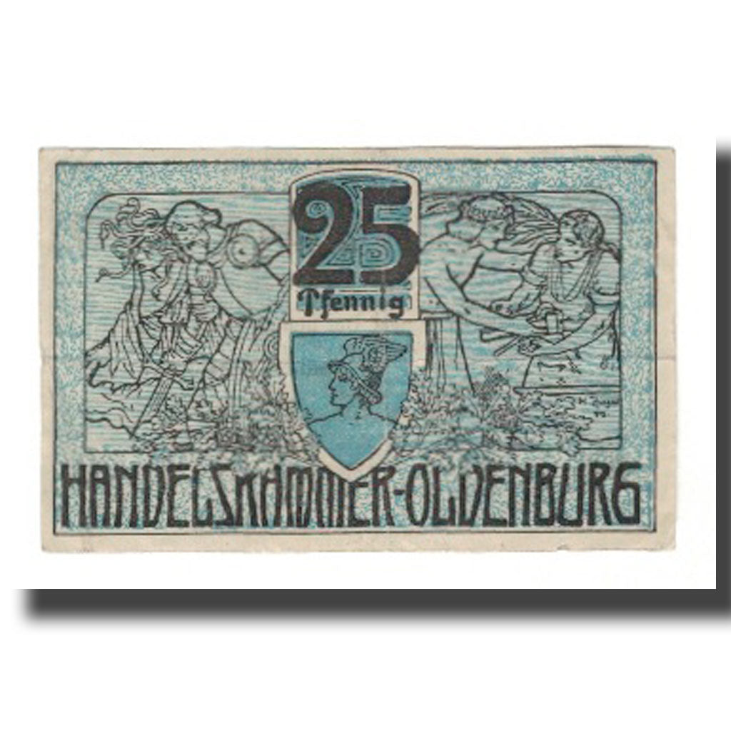 Banknote, Germany, Oldenburg Handelskammer, 25 Pfennig, Texte 8, 1918
