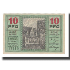 Banknote, Germany, Peine Stadt, 10 Pfennig, valeur faciale, 1920, 1920-06-03