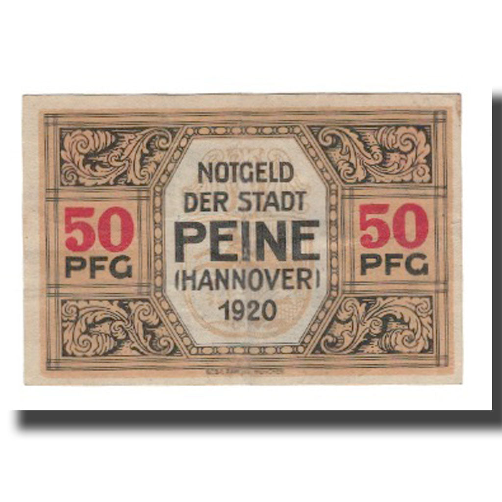 Banknote, Germany, Peine Stadt, 50 Pfennig, valeur faciale 4, 1920, 1920-06-03