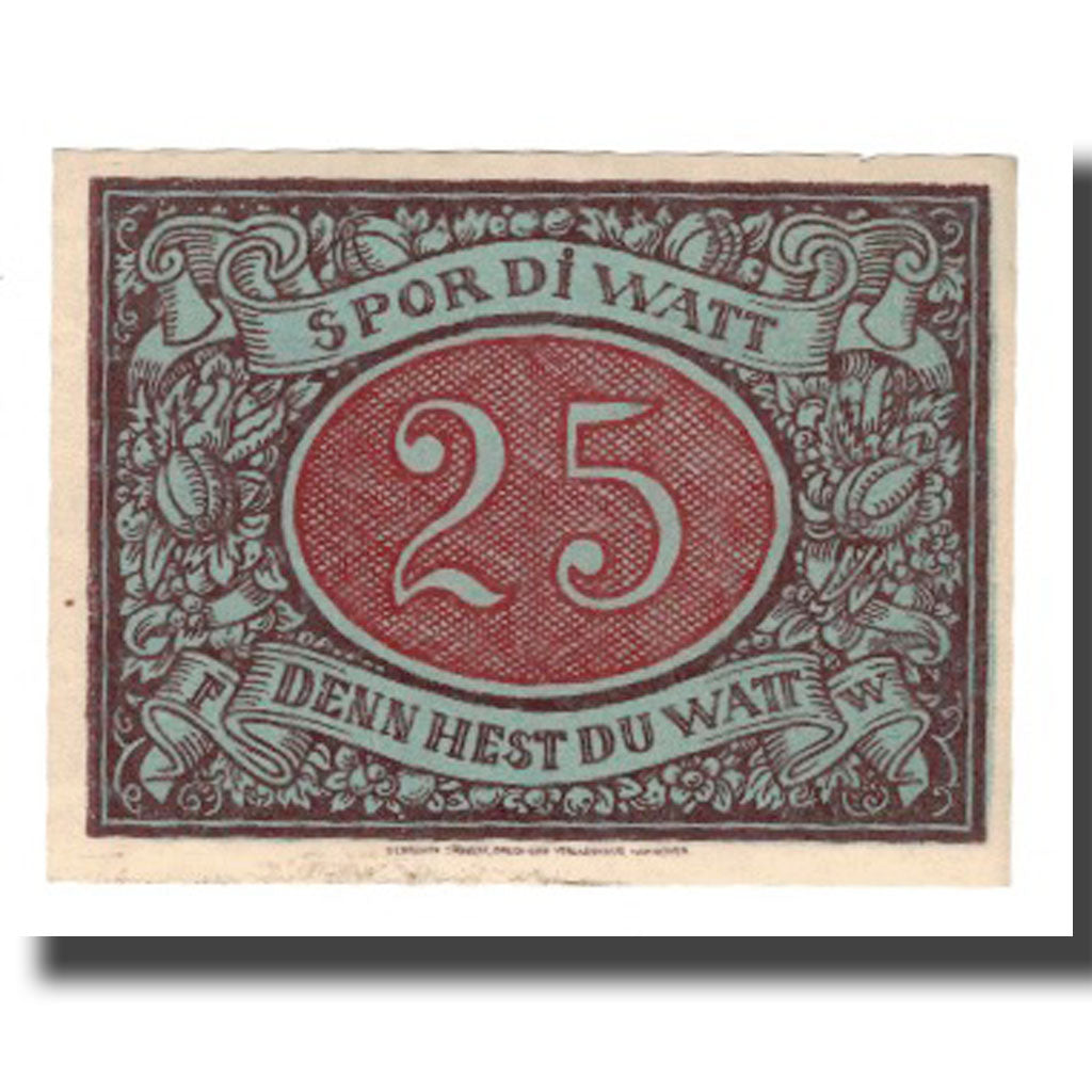 Banconote, Germania, Schneverdingen Sparkasse, 25 Pfennig, valeur faciale, 1922