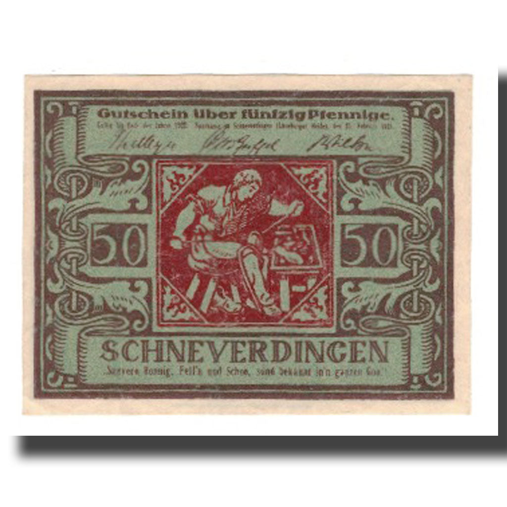 Banconote, Germania, Schneverdingen Sparkasse, 50 Pfennig, valeur faciale 2