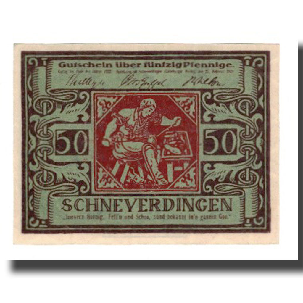 Banconote, Germania, Schneverdingen Sparkasse, 50 Pfennig, Valeur faciale 3