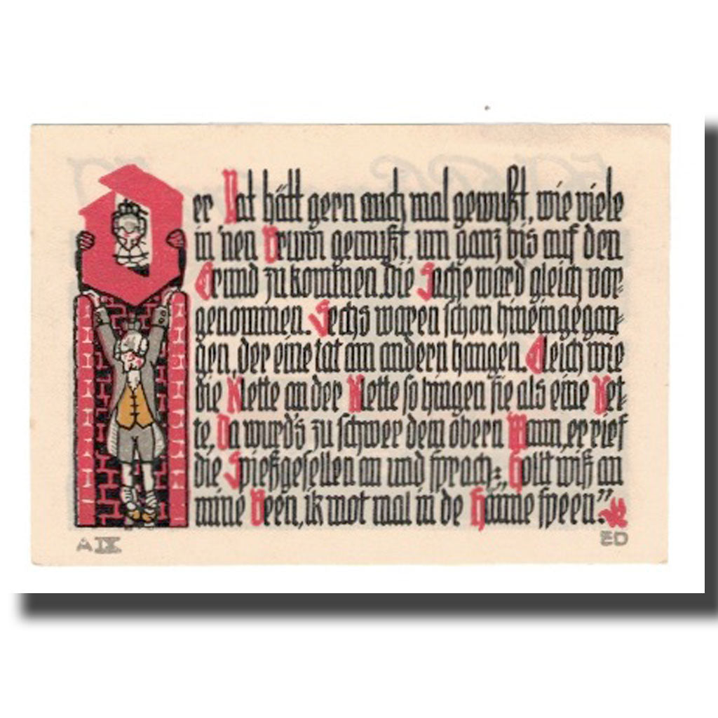 Banconote, Germania, Schöppenstedt Stadt, 50 Pfennig, personnage 1, 1921