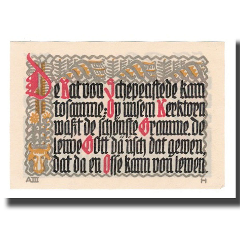 Banconote, Germania, Schöppenstedt Stadt, 50 Pfennig, texte 1, 1921