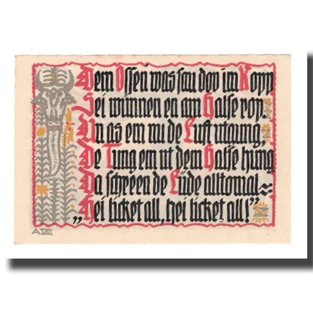 Biljet, Duitsland, Schöppenstedt Stadt, 50 Pfennig, Texte 4, 1921, 1921-12-31