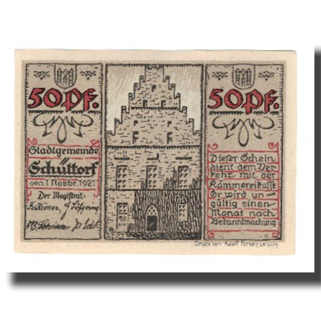 Banknote, Germany, Schüttorf Stadt, 50 Pfennig, personnage 1, 1921, 1921-11-01