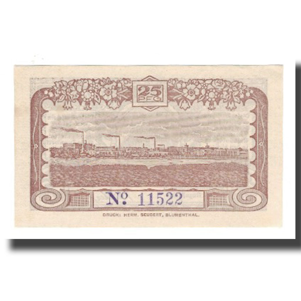 Banknote, Germany, Blumenthal Gemeinde, 25 Pfennig, paysage 1, 1920, 1920-08-23