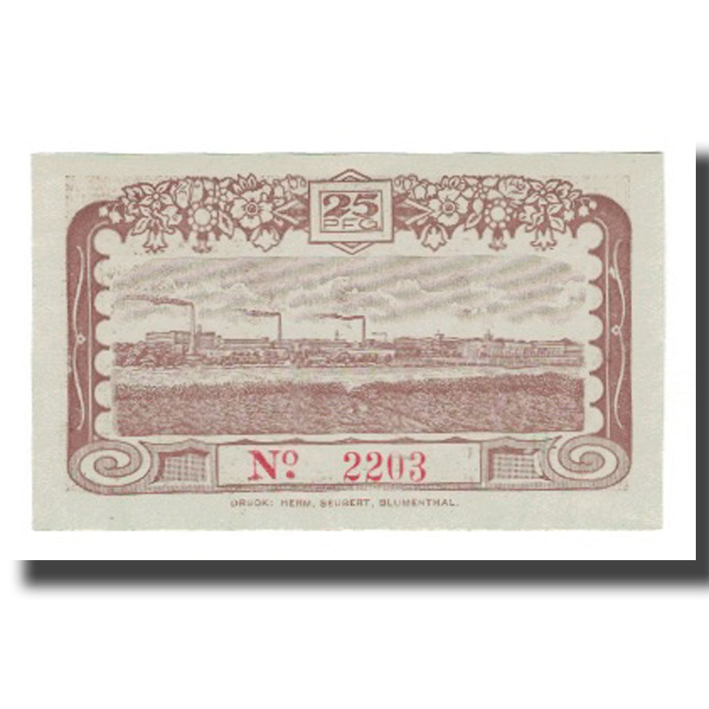 Banconote, Germania, Blumenthal Gemeinde, 25 Pfennig, paysage 1, 1920