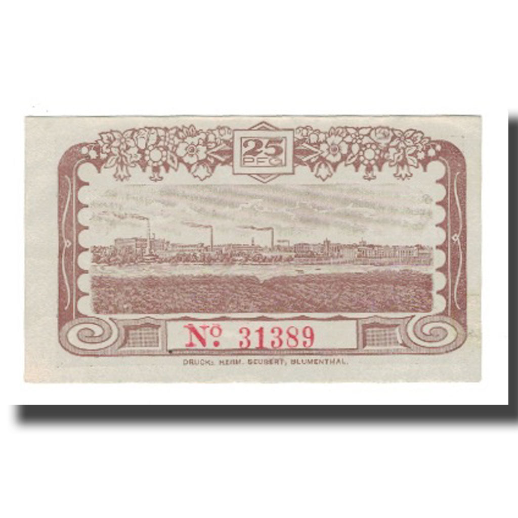 Banknote, Germany, Blumenthal Gemeinde, 25 Pfennig, paysage 2, 1920, 1920-08-23