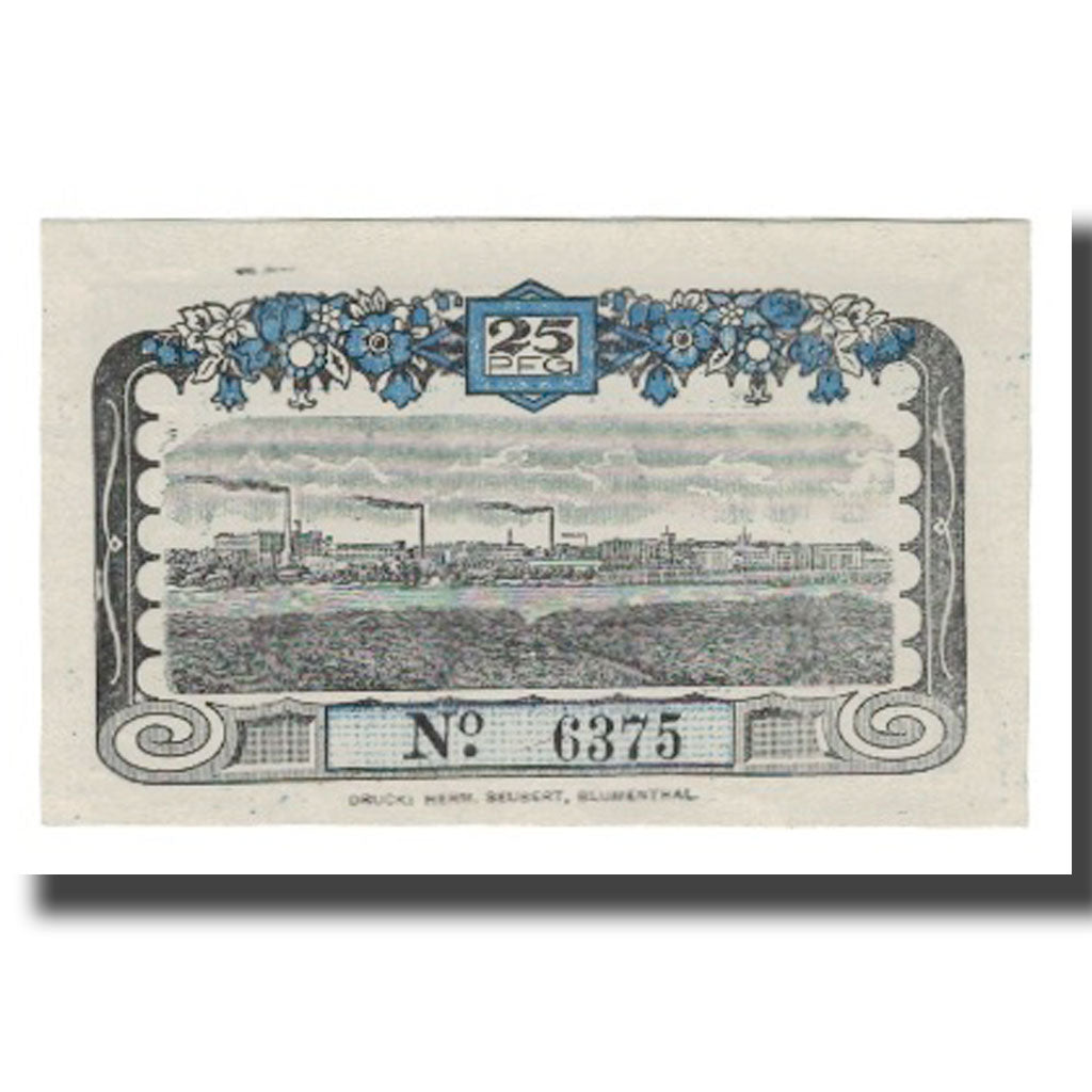 Banconote, Germania, Blumenthal Gemeinde, 25 Pfennig, paysage, 1920, 1920-08-23