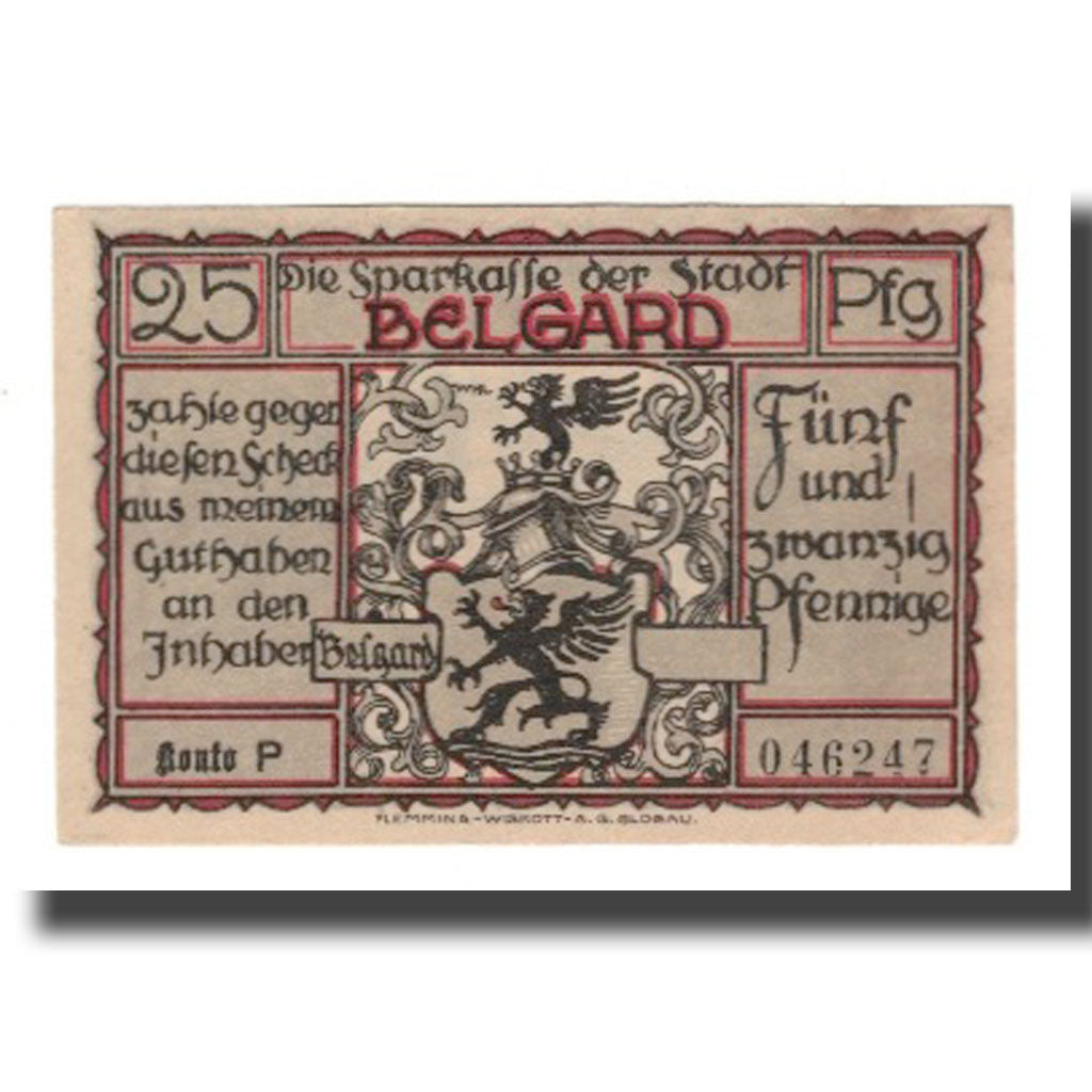 Banknote, Germany, Belgard a. Persante Stadt, 25 Pfennig, personnage 1