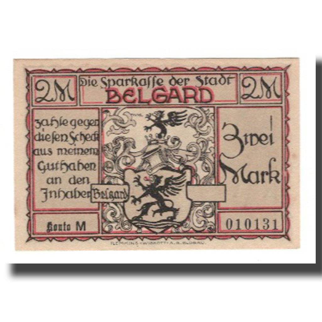 Banknote, Germany, Belgard a. Persante Stadt, 2 Mark, personnage 2, AU(55-58)