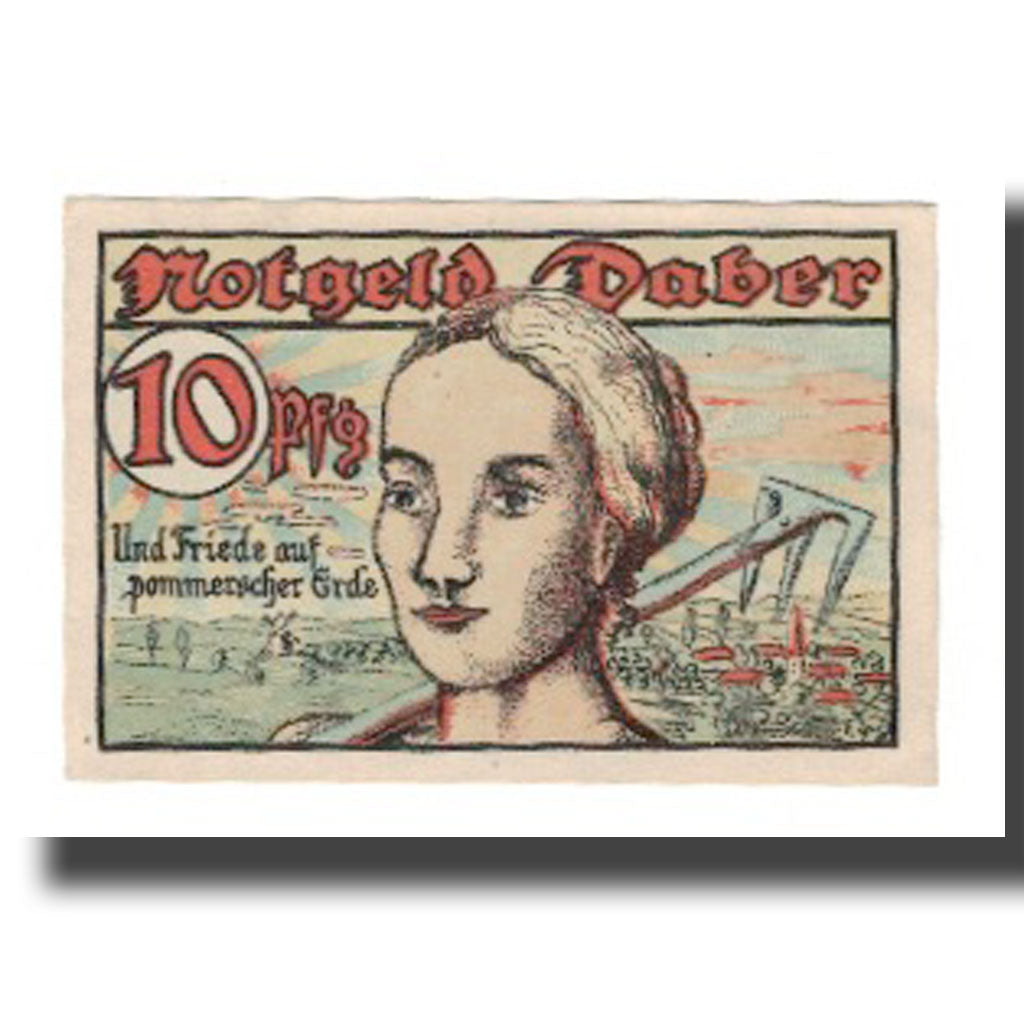 Banknote, Germany, Daber Stadt, 10 Pfennig, personnage, 1921, 1921-05-01