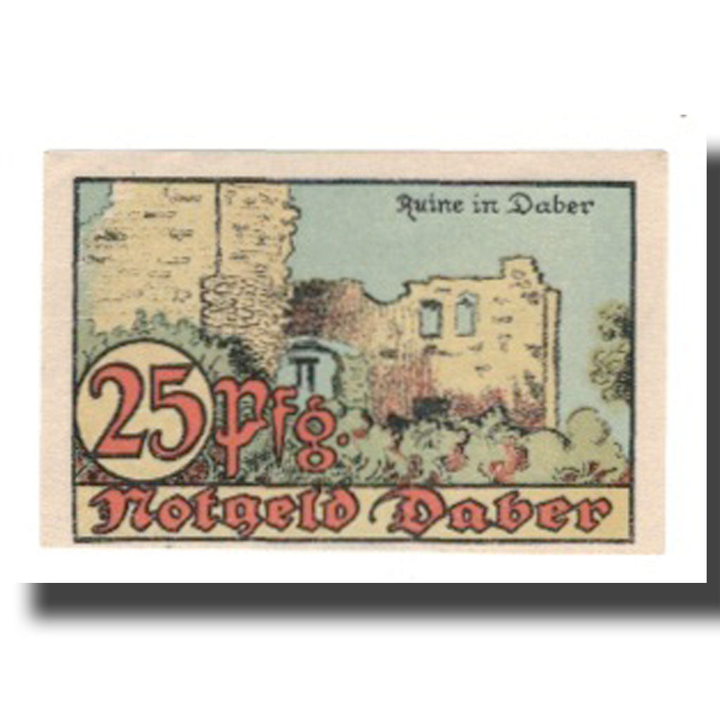 Banconote, Germania, Daber Stadt, 25 Pfennig, Ruines, 1921, 1921-05-01, SPL-