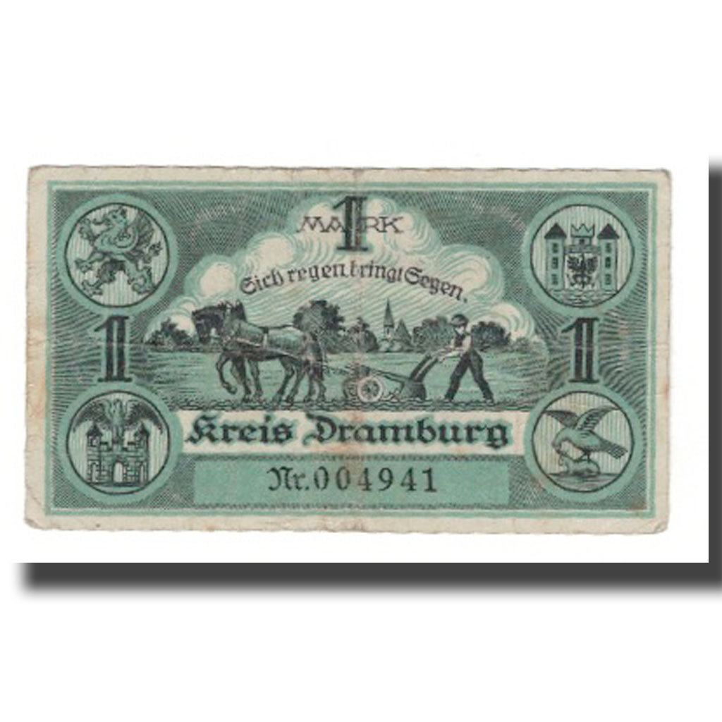 Banconote, Germania, Dramburg Kreisausschuß, 50 Pfennig, personnage 5, 1920