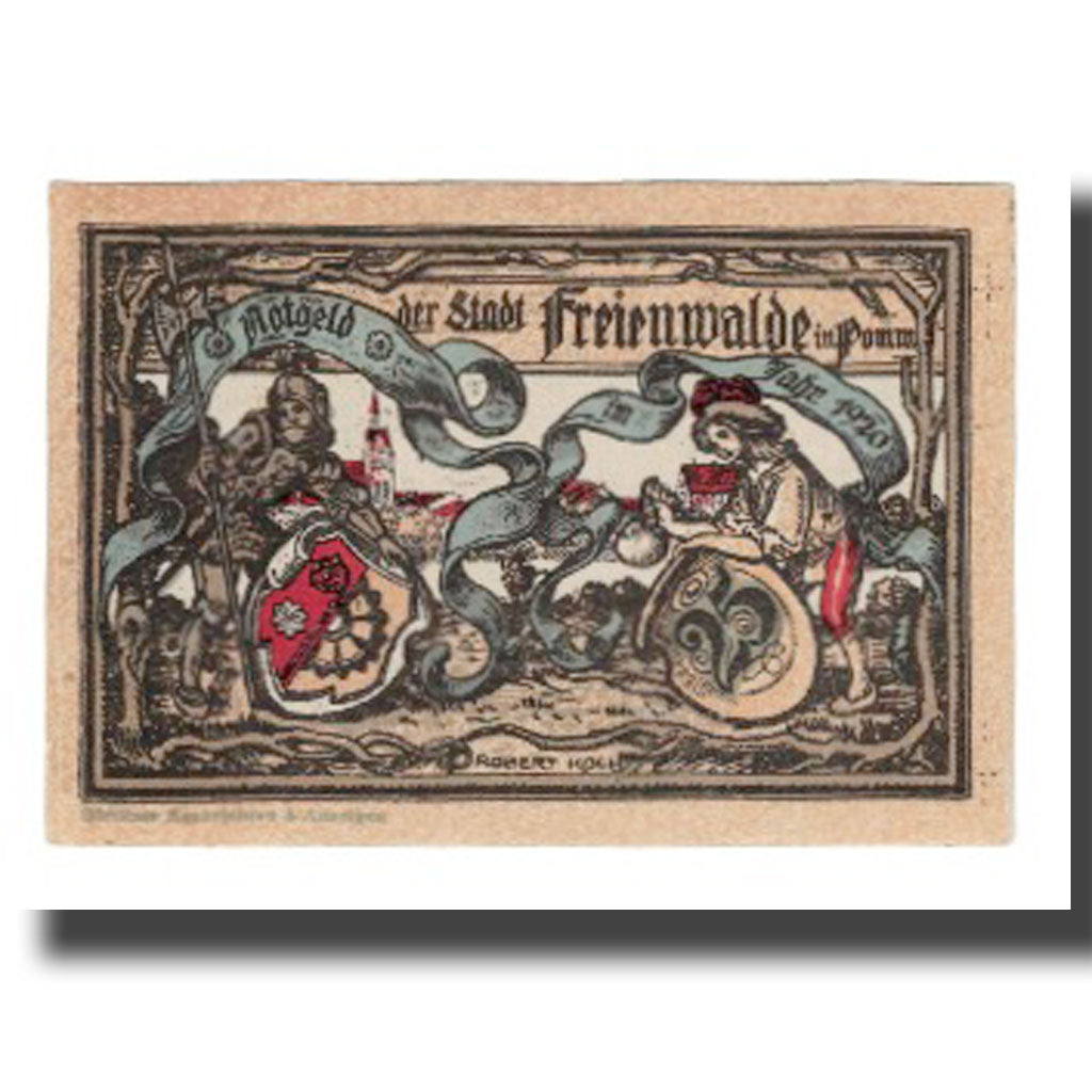 Banknote, Germany, Freienwalde Stadt, 25 Pfennig, personnage, 1920, AU(55-58)