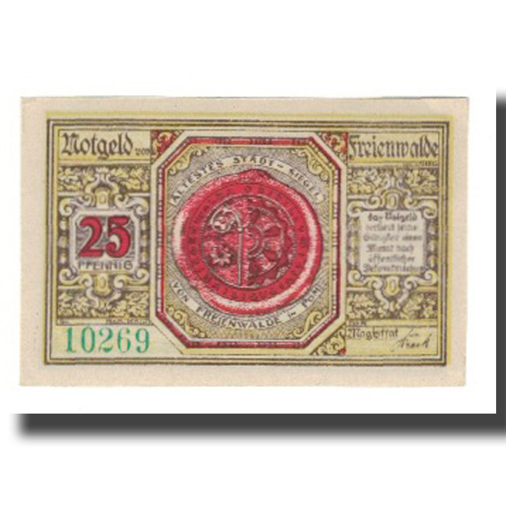 Banknote, Germany, Freienwalde Stadt, 25 Pfennig, personnage 1, 1920, AU(55-58)