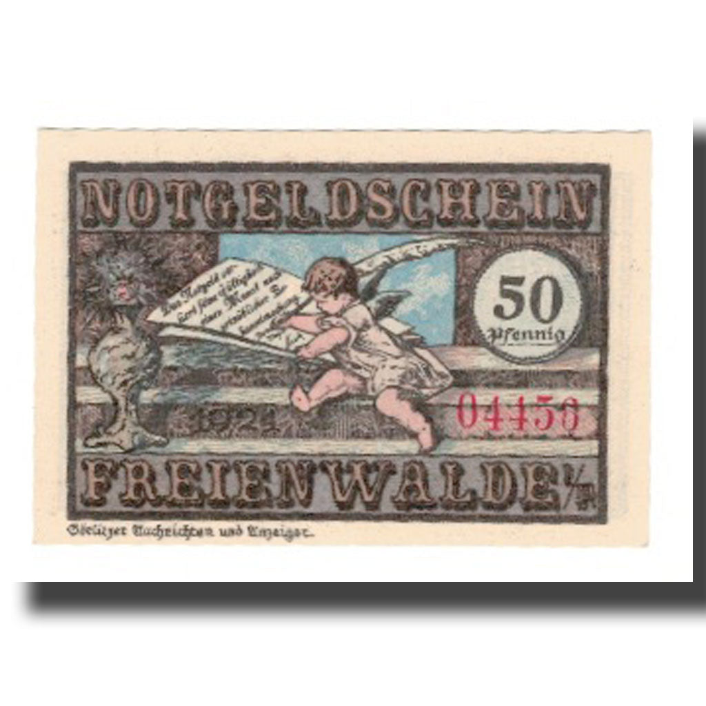 Banknote, Germany, Freienwalde Stadt, 50 Pfennig, Cherubins, 1921, AU(55-58)