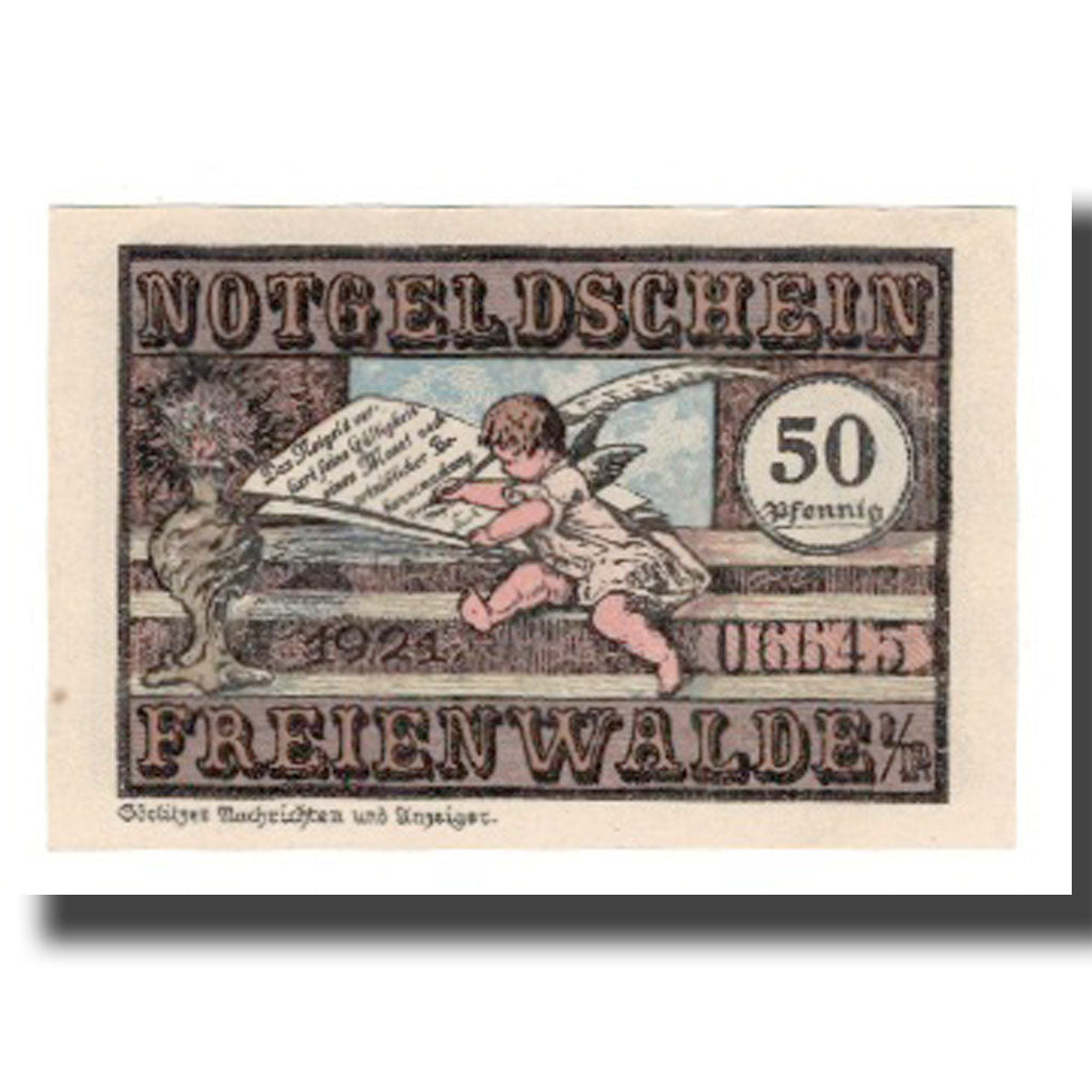 Geldschein, Deutschland, Freienwalde Stadt, 50 Pfennig, Cherubins 1, 1921, VZ