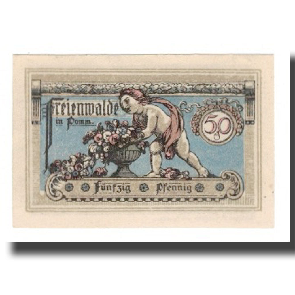 Geldschein, Deutschland, Freienwalde Stadt, 50 Pfennig, Cherubins 1, 1921, VZ