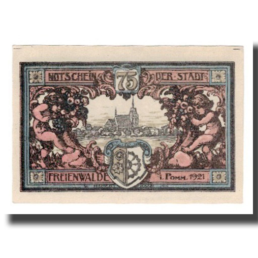 Banknote, Germany, Freienwalde Stadt, 75 Pfennig, Cherubins 3, 1921, AU(55-58)