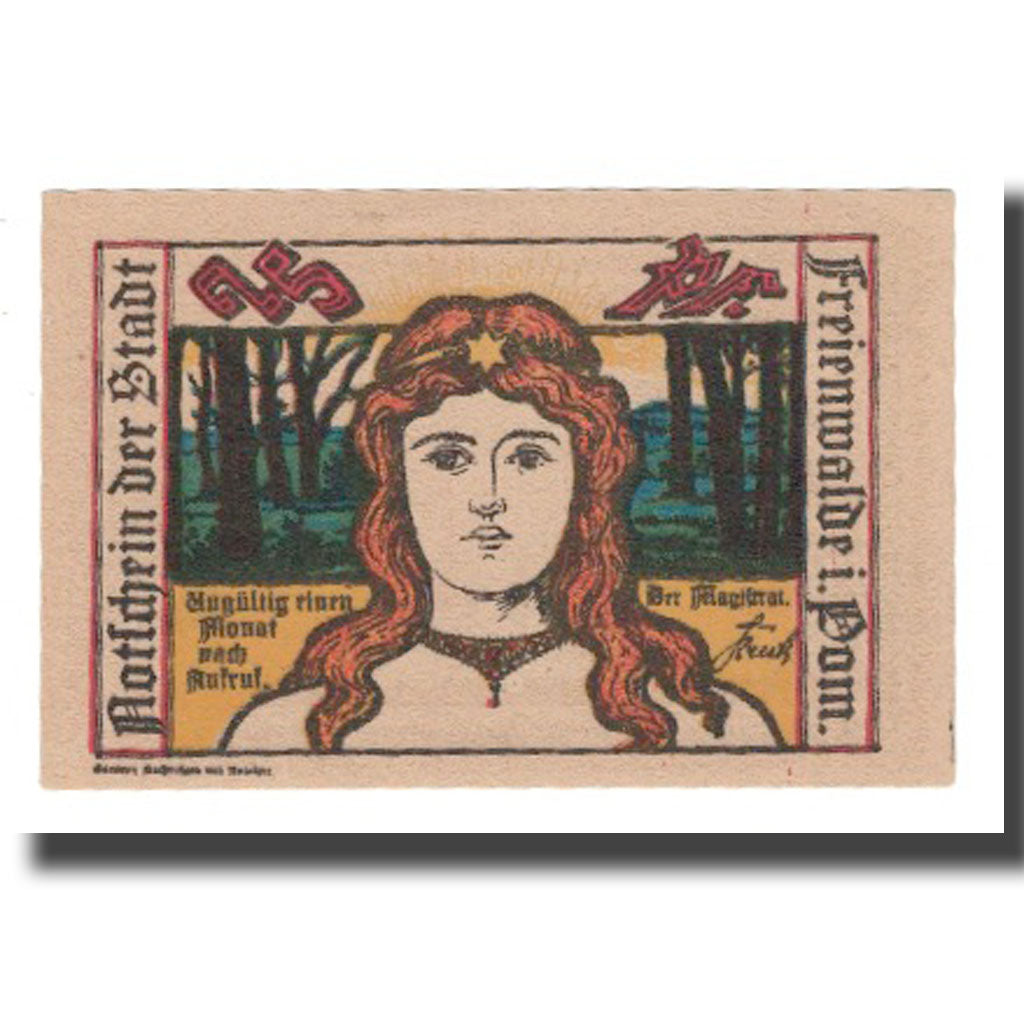 Banconote, Germania, Freienwalde Stadt, 25 Pfennig, personnage, Undated (1922)