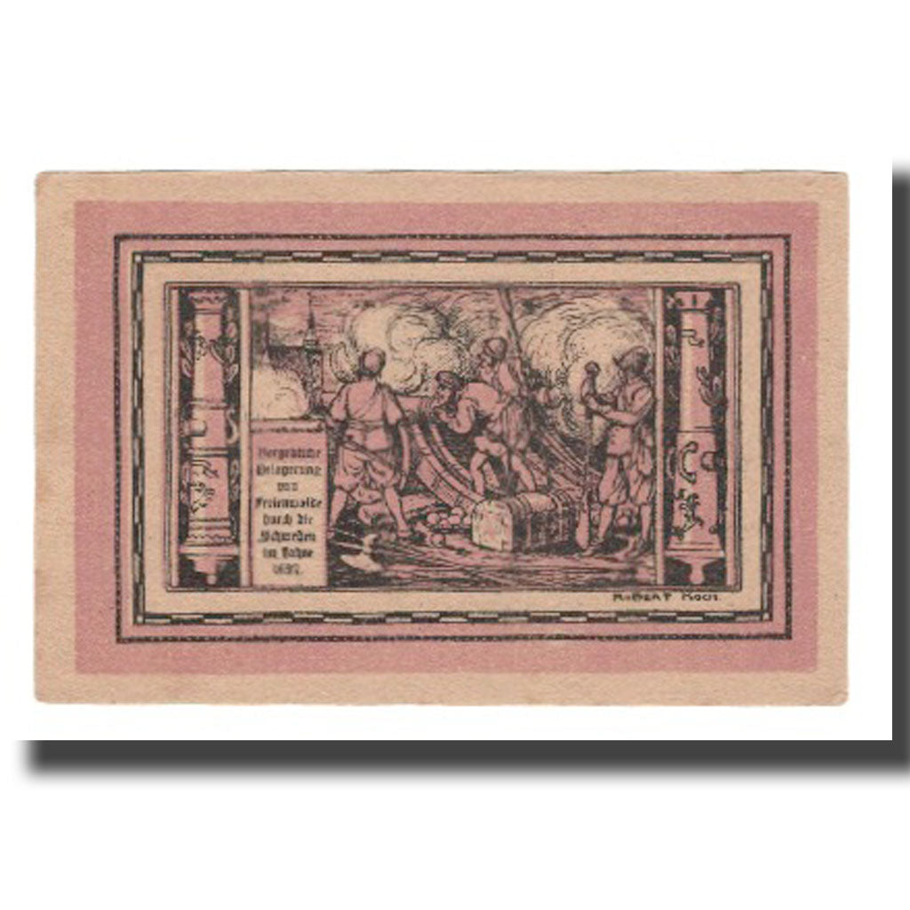Banconote, Germania, Freienwalde Stadt, 50 Pfennig, personnage 2, Undated