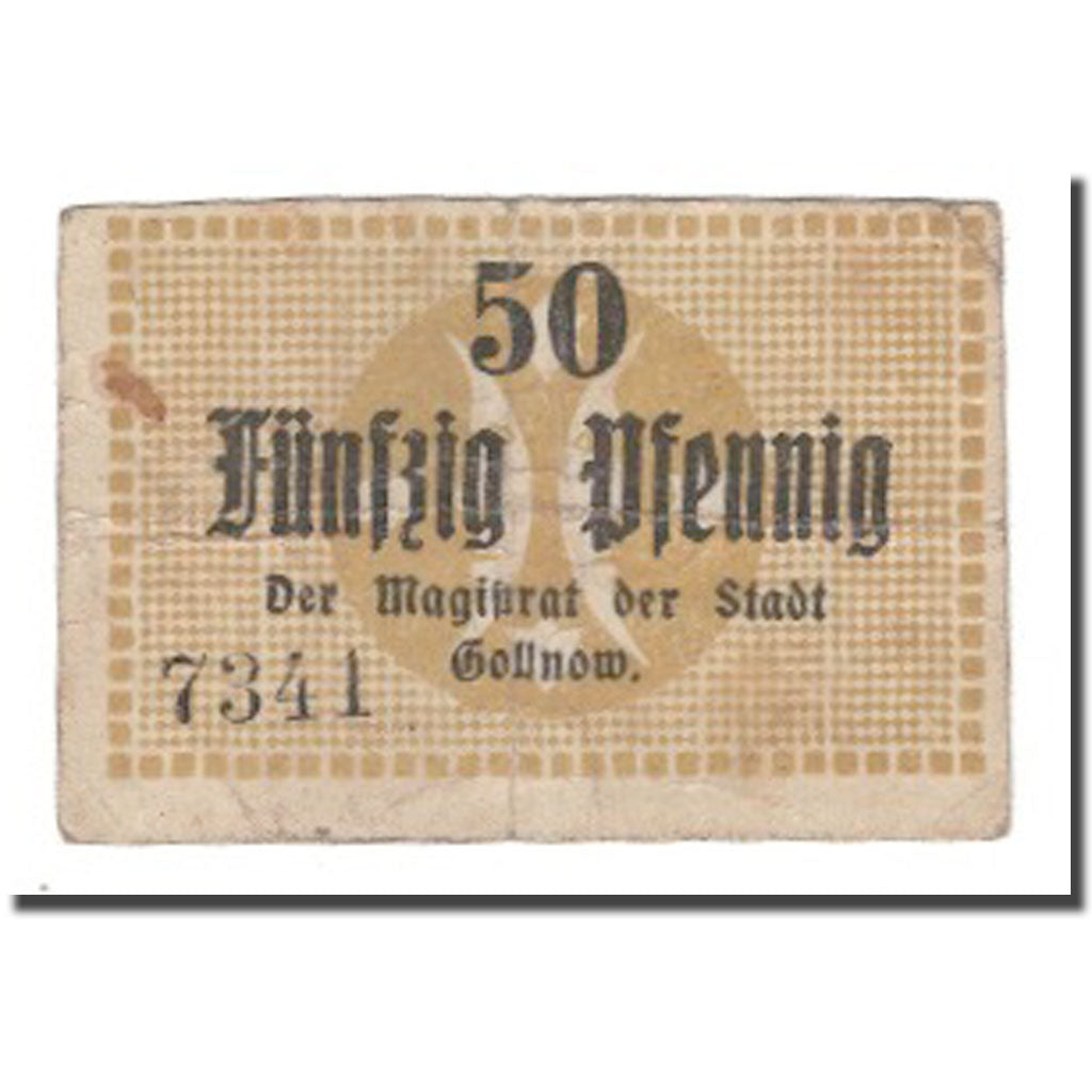 Geldschein, Deutschland, Gollnow Stadt, 50 Pfennig, texte 1, S, Mehl:G30.3