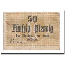 Geldschein, Deutschland, Gollnow Stadt, 50 Pfennig, texte 1, S, Mehl:G30.3